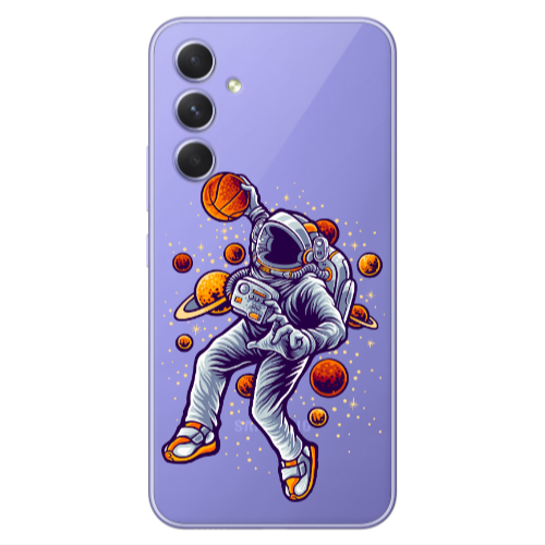 Samsung A55 Space Basketball Transparent Silicone TPU Θήκη