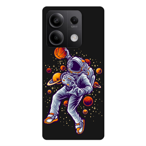 Xiaomi Redmi Note 13Pro 5G Space Basketball Black Colored Silicone TPU Θήκη