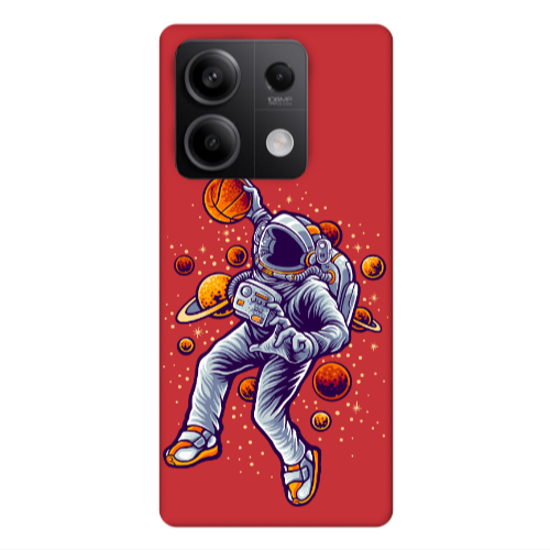 Xiaomi Redmi Note 13Pro 5G Space Basketball Red Colored Silicone TPU Θήκη