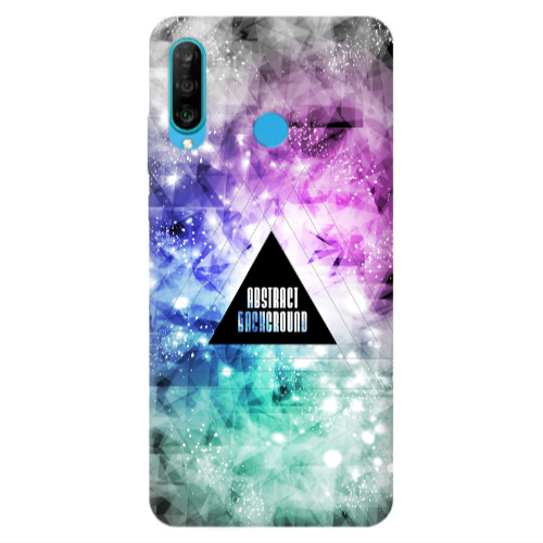 Huawei P30 Lite Abstract Transparent Silicone TPU Θήκη