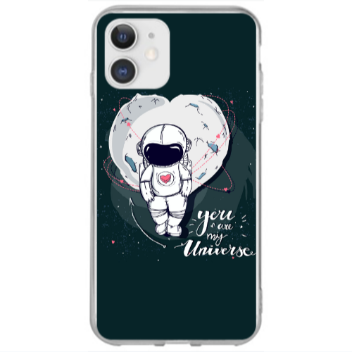 Apple iPhone 12 You are my universe Transparent Silicone TPU Θήκη