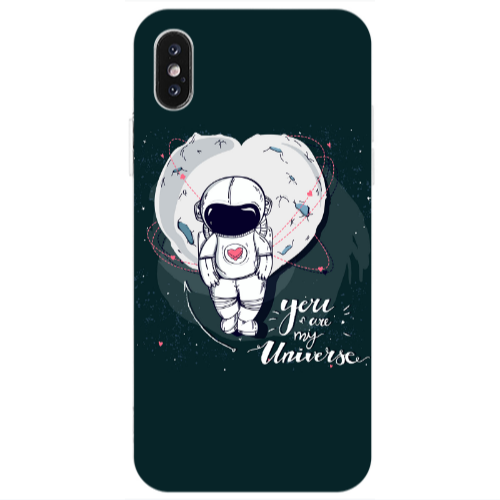 Apple iPhone X You are my universe Transparent Silicone TPU Θήκη