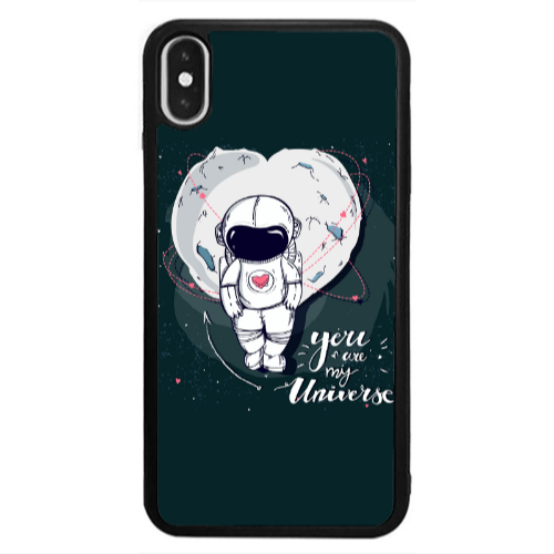 Apple iPhone X You are my universe Black Glossy Θήκη