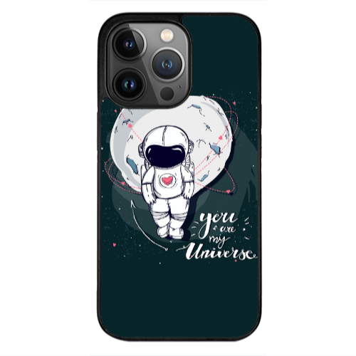 Apple iPhone 13 Pro Max You are my universe Black Glossy Θήκη