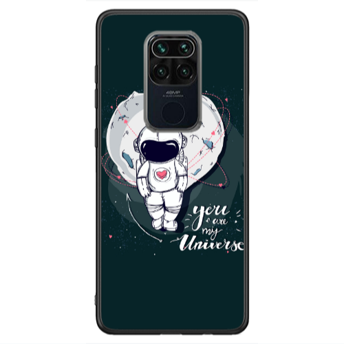 Xiaomi Redmi Note 9 You are my universe Black Glossy Θήκη