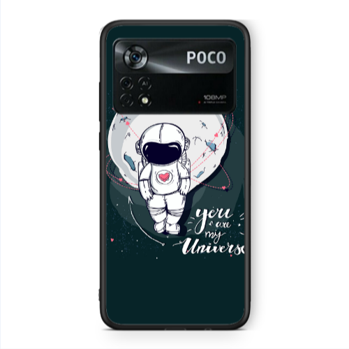 Xiaomi Poco X4 Pro You are my universe Black Glossy Θήκη