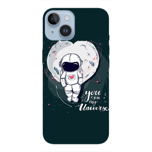 Apple iPhone 14  You are my universe Transparent Silicone TPU Θήκη