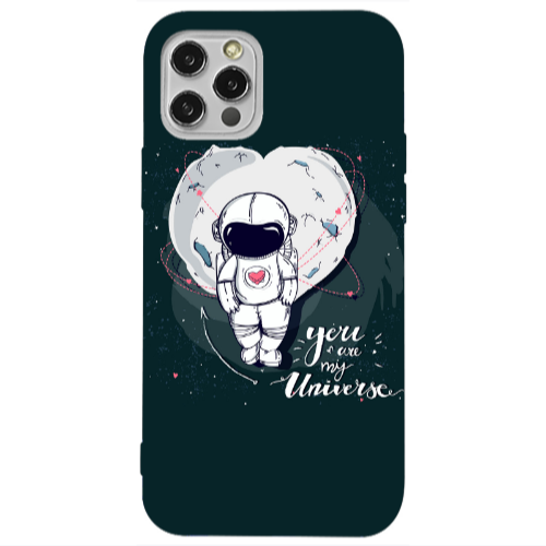 Apple iPhone 12 Pro You are my universe Transparent Silicone TPU Θήκη