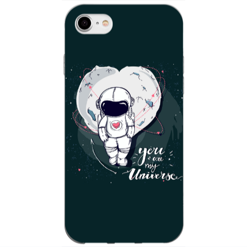 Apple iPhone 7 You are my universe Transparent Silicone TPU Θήκη