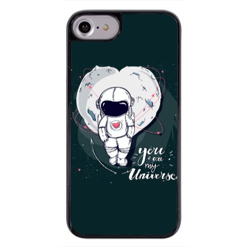 Apple iPhone 7 You are my universe Black Glossy Θήκη