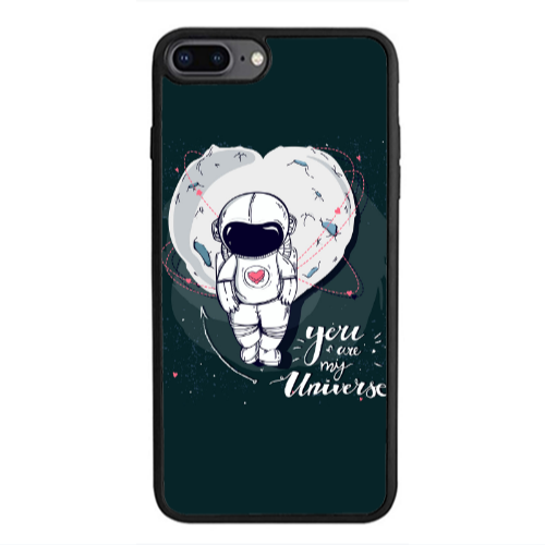 Apple iPhone 7 Plus You are my universe Black Glossy Θήκη