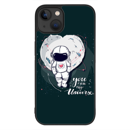 Apple iPhone 13 Mini You are my universe Black Glossy Θήκη