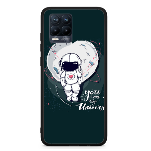 Realme 8  You are my universe Black Glossy Θήκη