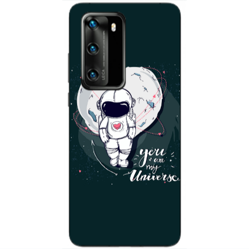 Huawei P40 You are my universe Transparent Silicone TPU Θήκη