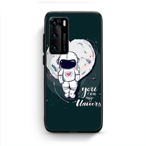 Huawei P40 You are my universe Black Glossy Θήκη