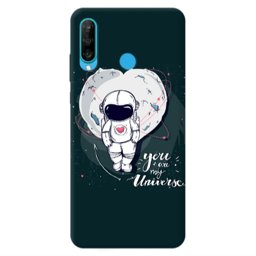 Huawei P30 Lite You are my universe Transparent Silicone TPU Θήκη