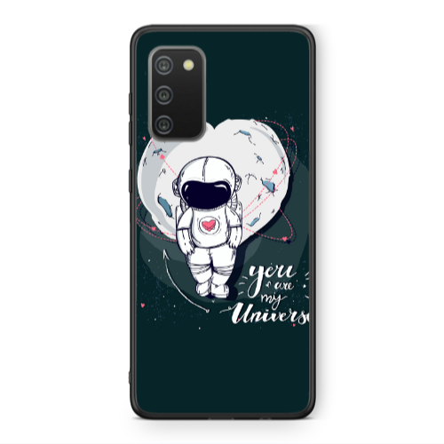 Samsung A02s You are my universe Black Glossy Θήκη