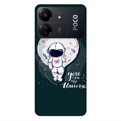 Xiaomi Poco C65 You are my universe Transparent Silicone TPU Θήκη