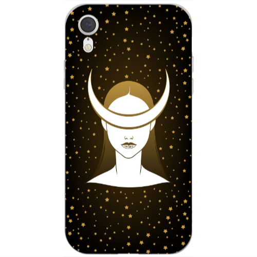 Apple iPhone Xr Moon eyes Transparent Silicone TPU Θήκη