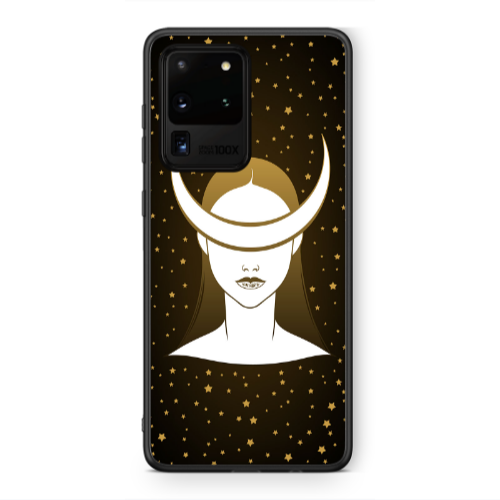 Samsung S20 Ultra Moon eyes Black Glossy Θήκη