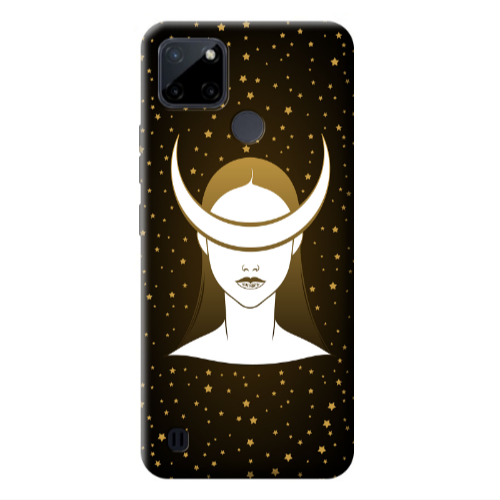 Realme C25Y Moon eyes Transparent Silicone TPU Θήκη
