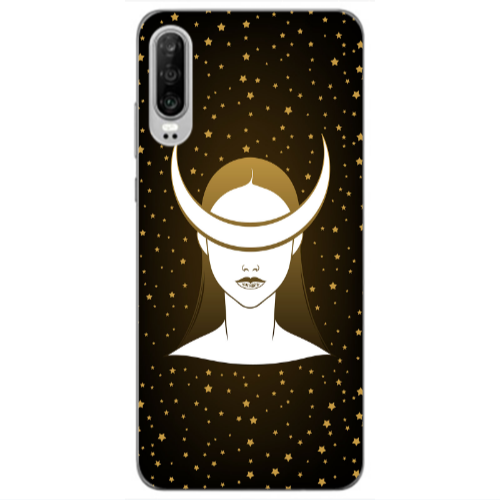Huawei P30 Moon eyes Transparent Silicone TPU Θήκη