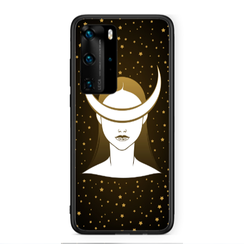 Huawei P40 Pro Moon eyes Black Glossy Θήκη
