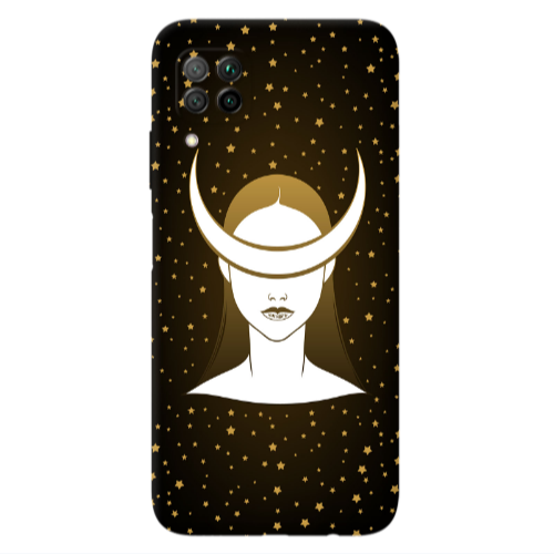 Huawei P40 Lite Moon eyes Transparent Silicone TPU Θήκη
