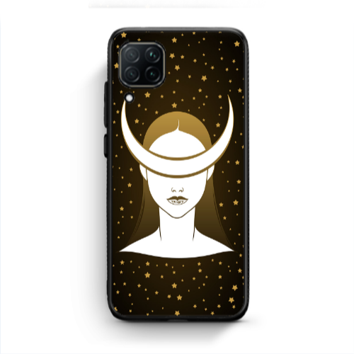Huawei P40 Lite Moon eyes Black Glossy Θήκη