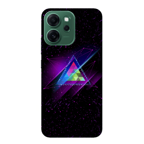 Oppo 14 F Triangle stars Transparent Silicone TPU Θήκη