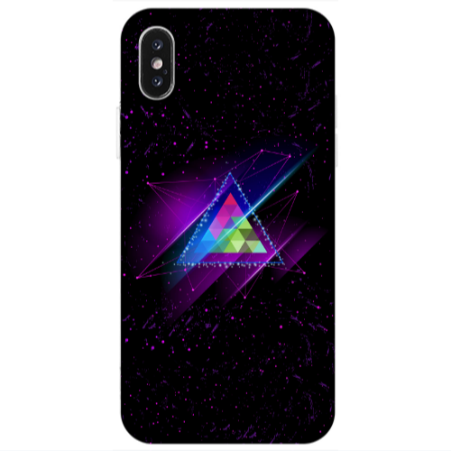 Apple iPhone X Triangle stars Transparent Silicone TPU Θήκη