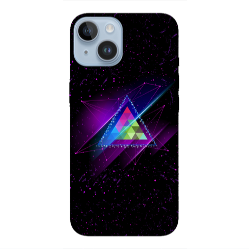 Apple iPhone 14 Plus Triangle stars Transparent Silicone TPU Θήκη