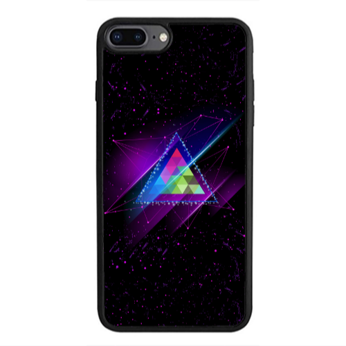 Apple iPhone 7 Plus Triangle stars Black Glossy Θήκη