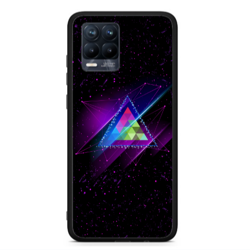 Realme 8  Triangle stars Black Glossy Θήκη