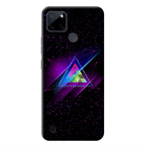 Realme C25Y Triangle stars Transparent Silicone TPU Θήκη