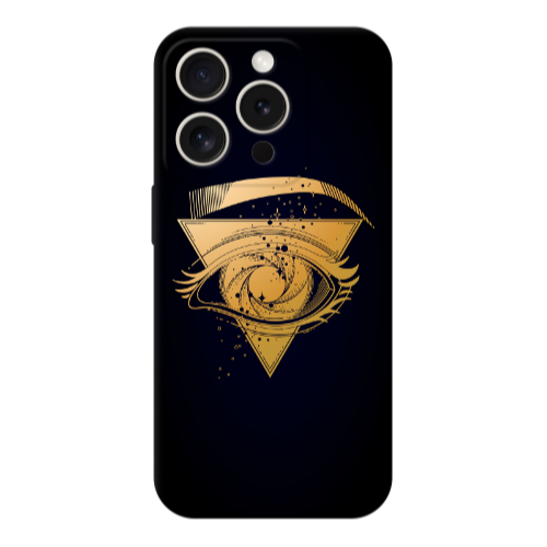 Apple Iphone 16 Pro Triangular gold eye Transparent Silicone TPU Θήκη
