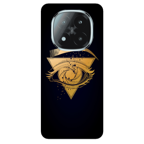Xiaomi Redmi Note 14 Pro + 5g Triangular gold eye Transparent Silicone TPU Θήκη