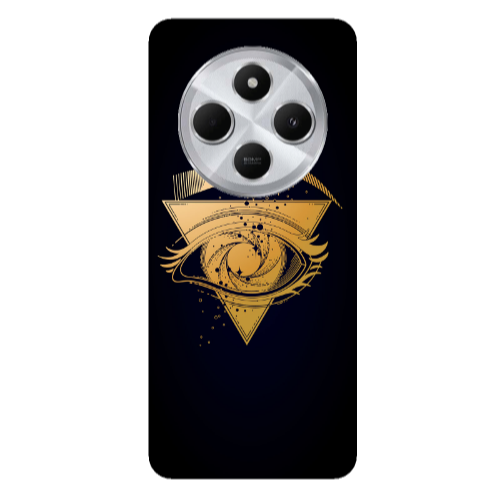 Xiaomi Redmi 14c Triangular gold eye Transparent Silicone TPU Θήκη