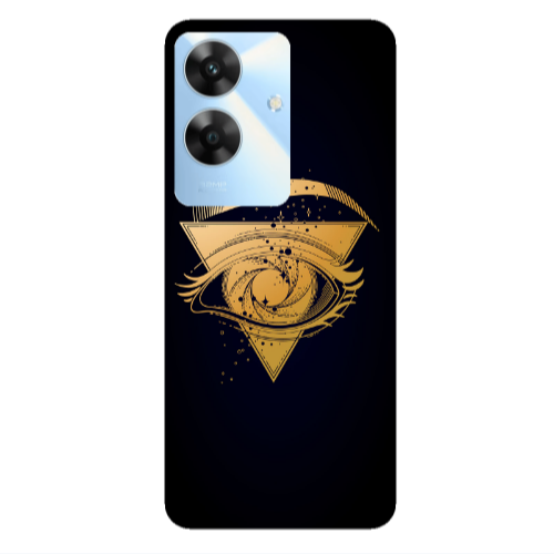 Realme Note 60 Triangular gold eye Transparent Silicone TPU Θήκη