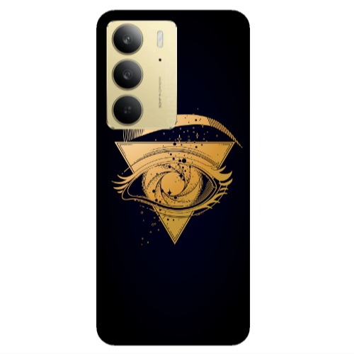 Realme C 75 Triangular gold eye Transparent Silicone TPU Θήκη
