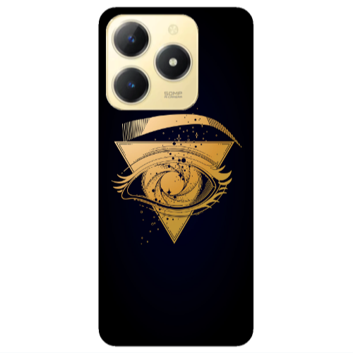 Realme C61 Triangular gold eye Transparent Silicone TPU Θήκη