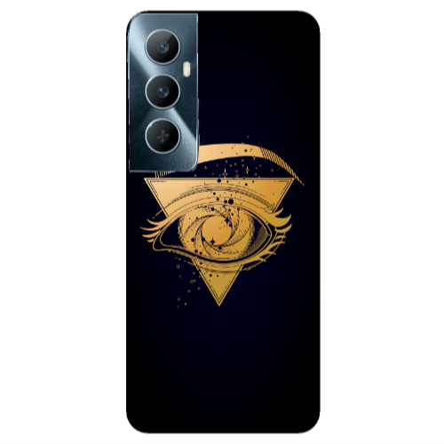 Realme C65 Triangular gold eye Transparent Silicone TPU Θήκη