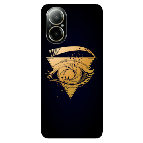 Realme C67 Triangular gold eye Transparent Silicone TPU Θήκη