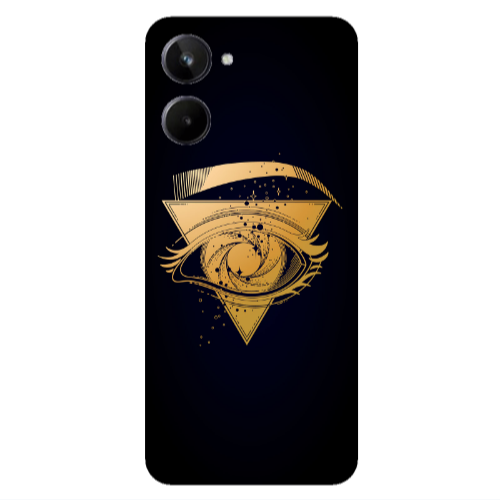Realme 10 Triangular gold eye Transparent Silicone TPU Θήκη