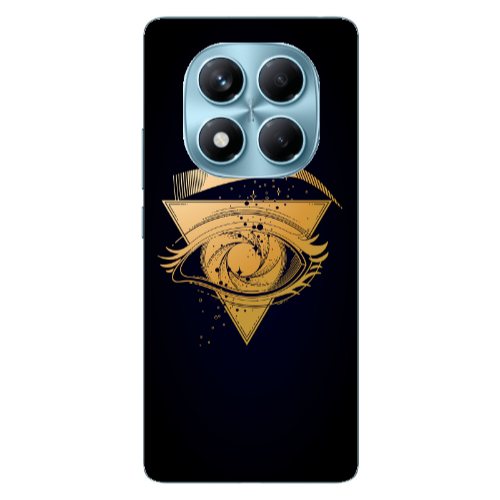 Xiaomi Redmi Note 14 Pro Triangular gold eye Transparent Silicone TPU Θήκη