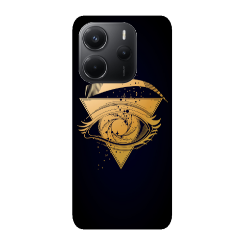Xiaomi Redmi Note 14 Triangular gold eye Transparent Silicone TPU Θήκη