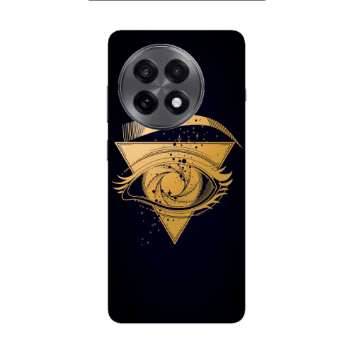 Oneplus 13 5G Triangular gold eye Transparent Silicone TPU Θήκη