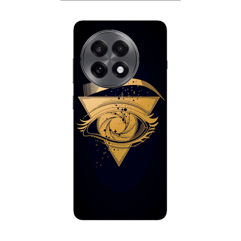 Oneplus 13 5G Triangular gold eye Transparent Silicone TPU Θήκη