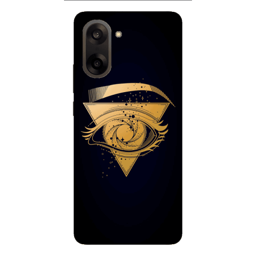 Oneplus Nord CE 5 Triangular gold eye Transparent Silicone TPU Θήκη