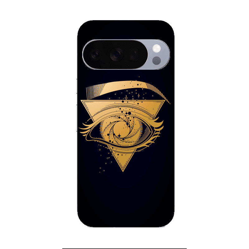 Google Pixel 10 Pro Triangular gold eye Transparent Silicone TPU Θήκη